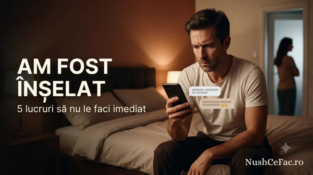 Am fost înșelat și încerc să evit deciziile impulsive după descoperirea infidelității