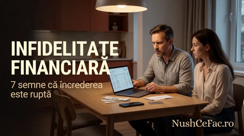 Infidelitatea financiară ilustrată prin conturi ascunse, datorii și lipsă de încredere în cuplu